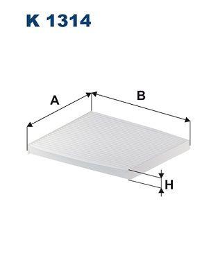 Pollenfilter - Filter, kupéventilation FILTRON K 1314