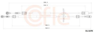 Kabel, manuell växellåda - Vajer, manuell transmission COFLE 92.11.3270