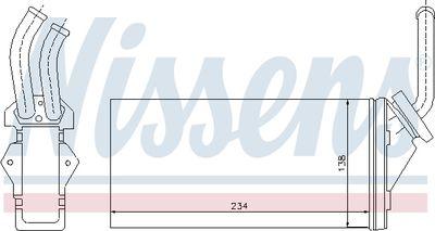 Värmeväxlare - Värmeväxlare, kupévärmare NISSENS 71142