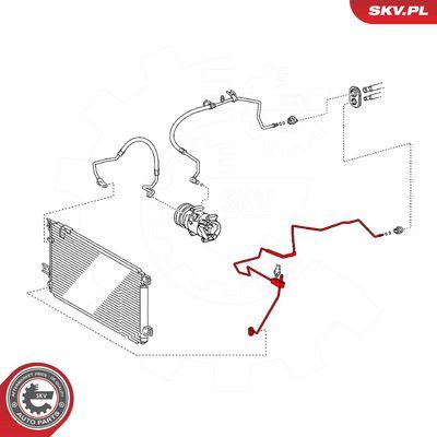 Luftkonditioneringsrör - Högtrycksledning, klimatanläggning ESEN SKV 54SKV710