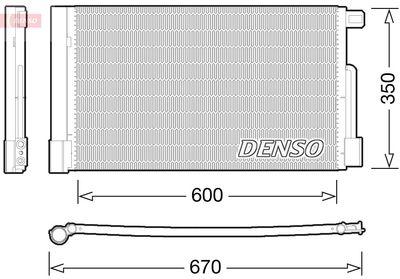 Kondensor - Kondensor, klimatanläggning DENSO DCN01004