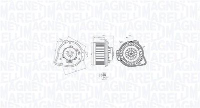 Fläktmotor - Kupéfläkt MAGNETI MARELLI 069412772010