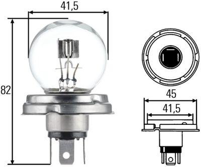 Strålkastarlampa - Glödlampa, huvudstrålkastare HELLA 8GD 002 088-071