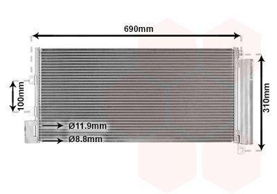 Kondensor - Kondensor, klimatanläggning VAN WEZEL 17005356