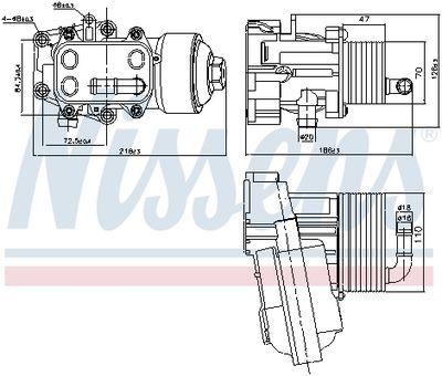 Oljekylare - Oljekylare, motor NISSENS 91315