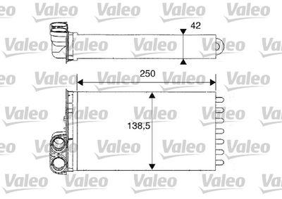 Värmeväxlare - Värmeväxlare, kupévärmare VALEO 812234