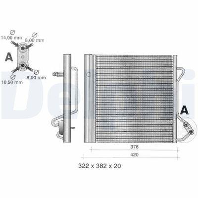 Kondensor - Kondensor, klimatanläggning DELPHI TSP0225320