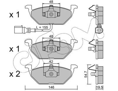 Bromsbelägg - Bromsbeläggssats, skivbroms CIFAM 822-211-2