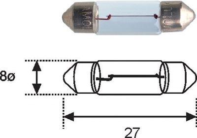 Nummerplåtslampa - Glödlampa, skyltbelysning MAGNETI MARELLI 009417100000