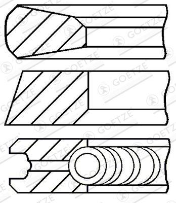 Kolvringar - Kolvringsats GOETZE ENGINE 08-427400-00