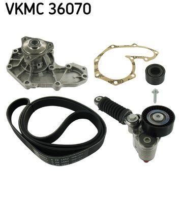 Vattenpump + serpentinremsats - Vattenpump + spårremssats SKF VKMC 36070