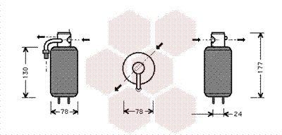 Torkfilter - Torkare,m klimatanläggning VAN WEZEL 5800D051