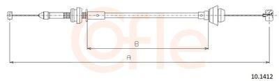 Spjällkabel - Gasvajer COFLE 92.10.1412