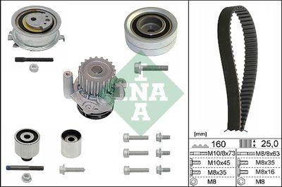 Vattenpump + kamremssats - Vattenpump + kuggremssats INA 530 0550 32