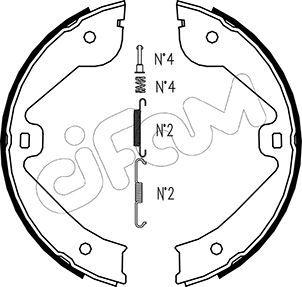 Handbroms delar - Bromsbackar, sats, parkeringsbroms CIFAM 153-244K