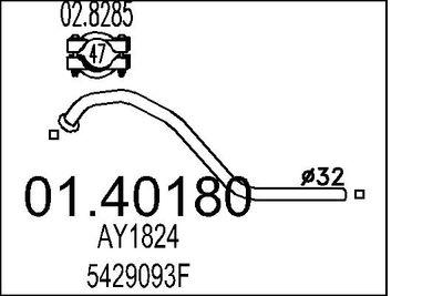 Avgasrör - Avgasrör MTS 01.40180