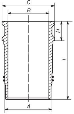 Cylindermantel - Cylinderhylsa MAHLE 061 LW 00100 001