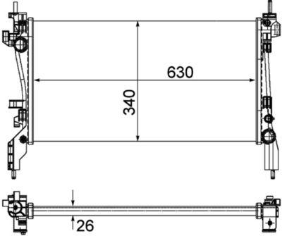 Kylare - Kylare, motorkylning MAHLE CR 1122 000P