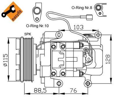 A/C-kompressor - Kompressor, klimatanläggning NRF 32681