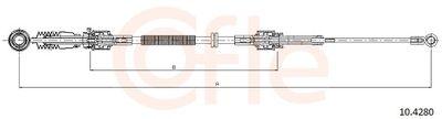 Kabel, manuell växellåda - Vajer, manuell transmission COFLE 92.10.4280