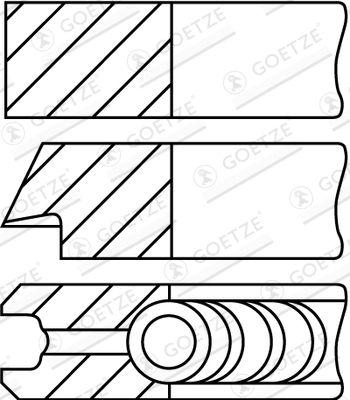 Kolvringar - Kolvringsats GOETZE ENGINE 08-421800-10