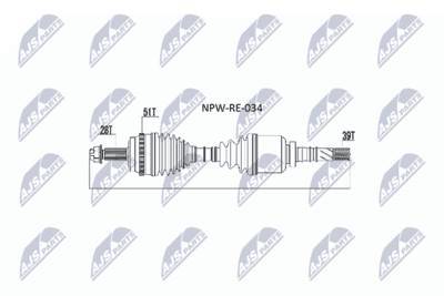 Drivaxel - Drivaxel NTY NPW-RE-034