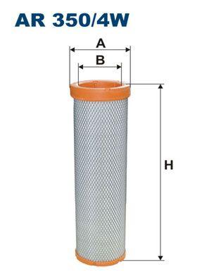 Sekundärt luftfilter/Kupéfilter - Sekundärluftfilter FILTRON AR 350/4W