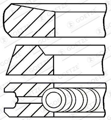 Kolvringar - Kolvringsats GOETZE ENGINE 08-440300-00