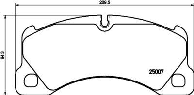 Bromsbelägg - Bromsbeläggssats, skivbroms HELLA PAGID 8DB 355 040-781