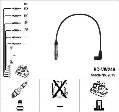 Tändkabel - Tändkabelsats NGK 7015