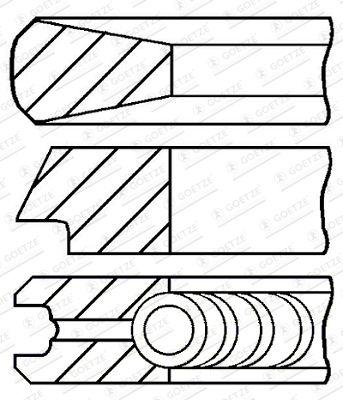 Kolvringar - Kolvringsats GOETZE ENGINE 08-424000-00