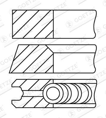 Kolvringar - Kolvringsats GOETZE ENGINE 08-421800-30