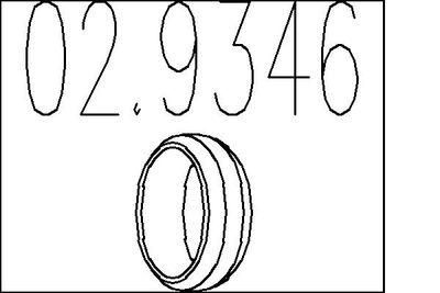 Packning, avgassystem - Clipavgasrör MTS 02.9346