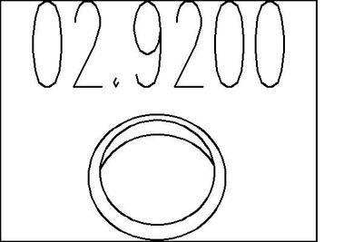 Packning, avgassystem - Clipavgasrör MTS 02.9200