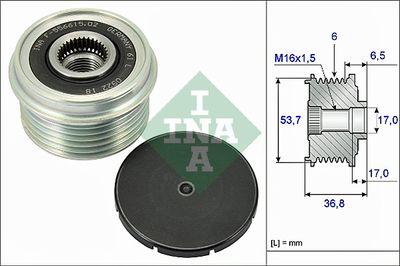 Frikopplingsnav - Frihjulskoppling, generator INA 535 0074 10