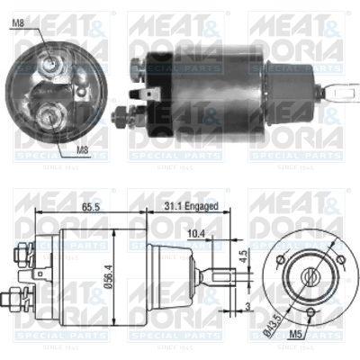 Startrelä - Solenoid, startmotor MEAT & DORIA 46066