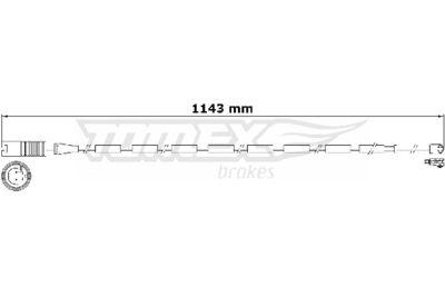 Slitageindikatorer för bromsbelägg - Varningssensor, bromsbeläggslitage TOMEX BRAKES TX 31-29