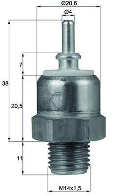 Temperaturfläkt, kylarradiatorfläkt - Termokontakt, kylarfläkt MAHLE TSW 45