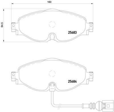 Bromsbelägg - Bromsbeläggssats, skivbroms BREMBO P 85 126