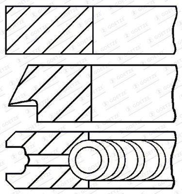 Kolvringar - Kolvringsats GOETZE ENGINE 08-446100-00