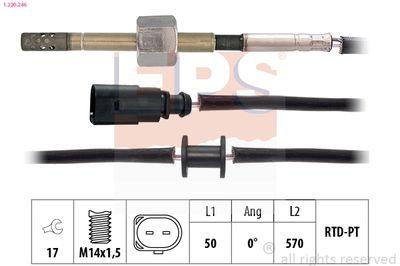 Sensor, avgassgastemperatur - Sensor, avgastemperatur EPS 1.220.246