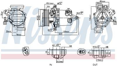 A/C-kompressor - Kompressor, klimatanläggning NISSENS 890053