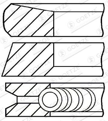 Kolvringar - Kolvringsats GOETZE ENGINE 08-127400-00