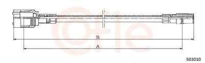 Hastighetsmätarvajer - Hastighetsmätaraxel COFLE 92.S03010