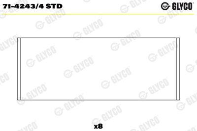 Vevaxellager - Vevstakslager GLYCO 71-4243/4 STD