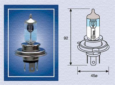 Sökarlampa - Glödlampa, fjärrstrålkastare MAGNETI MARELLI 002585100000