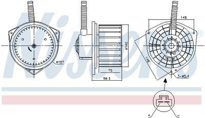 Fläktmotor - Kupéfläkt NISSENS 87756
