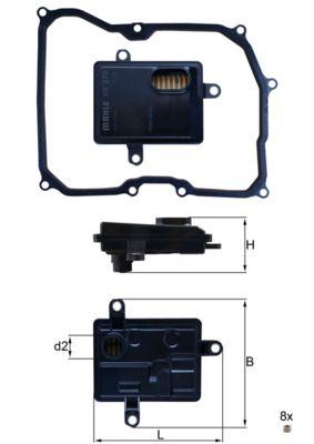 Automatväxellådefilter - Hydraulikfilter, automatväxel KNECHT HX 275D