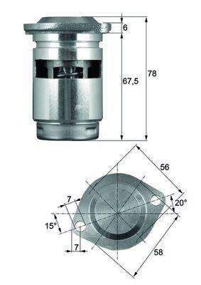 Oljetermostat - Termiostat, oljekylning MAHLE TO 1 83