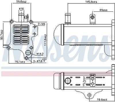 EGR-kylare - Kylare, avgasåterföring NISSENS 989425